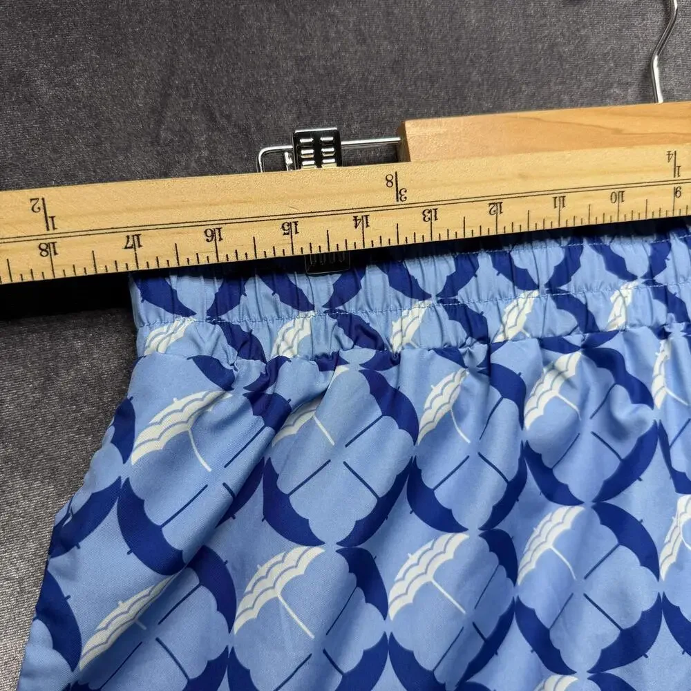 Puma Shorts Mens XL Blue Swim Mesh Lined Umbrella Print Drawstring Pockets